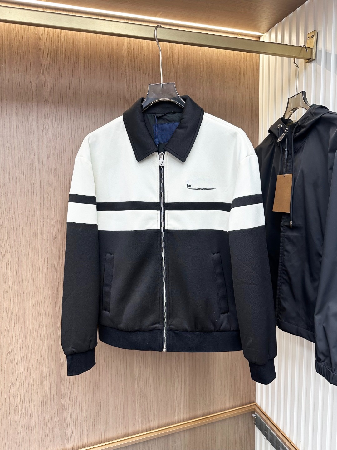 New autumn and winter cotton sailing zipper lapel jacket jacket with dense spun cotton fabric cost-effective modern design jacquard weave patchwork embroidery logo