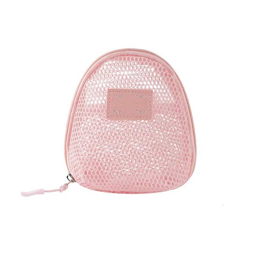 Casual Nylon Cosmetic Bag With Zipper Mesh Storage Pouch Handheld Multipurpose Mesh Makeup Bags TravelXJ250910