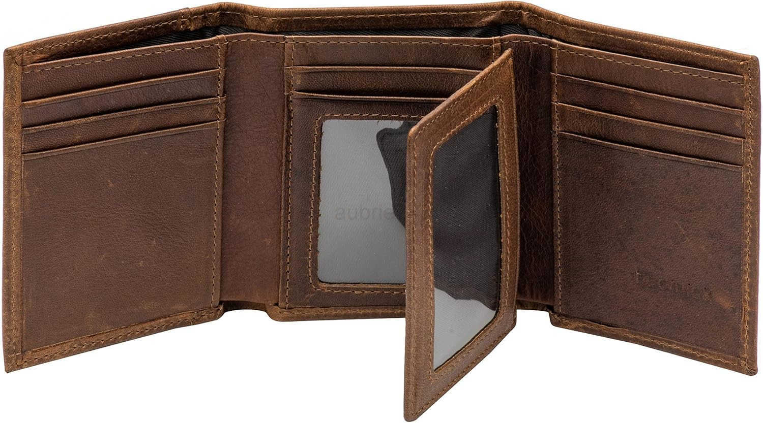 Mens Leather WalletMens Trifold Wallet Rfid Blocking Genuine Leather Wallet For Men brownZ250910