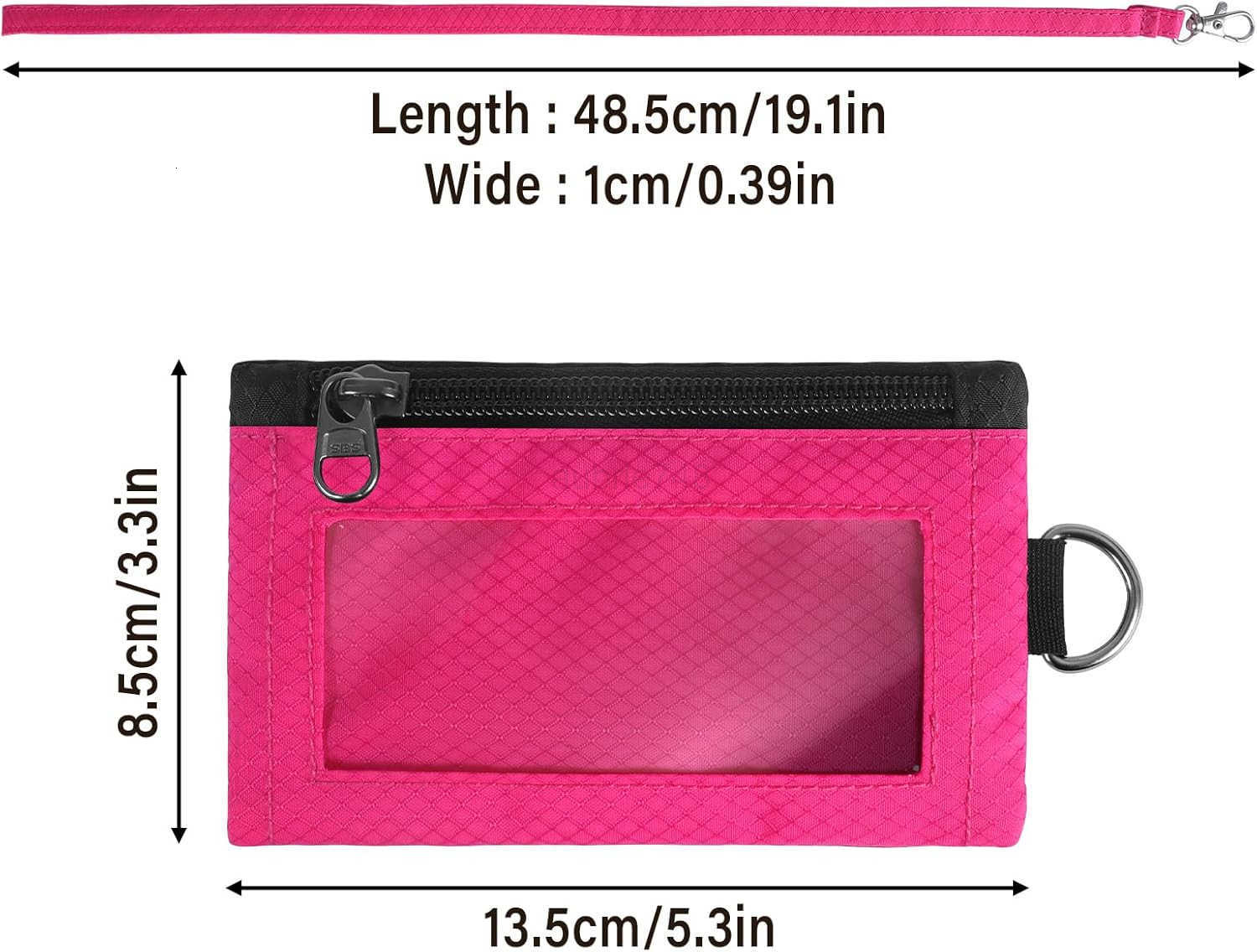 RFID Blocking Wallet Minimalist Wallet for Men Small Wallet for Women with Lanyard Keychain ID Holder Zipper for Cards Coins Travel Waterresistant Pin