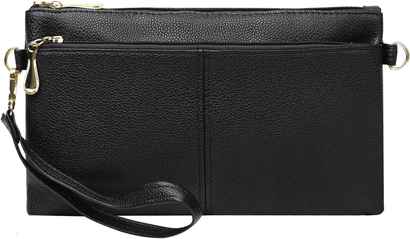Leather Wristlet Clutch Wallet Purses For WomenWomens Triple Zip Cell Phone Bags Small Crossbody BagW250910