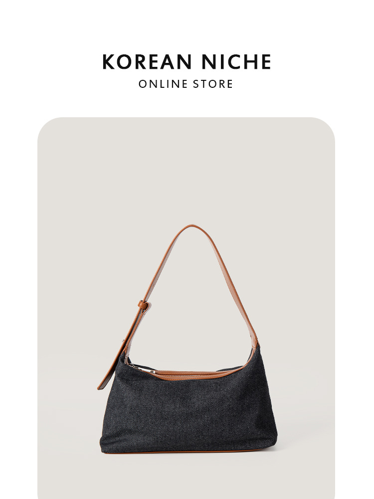 Autumn Winter Summer New Cowboy Cloth Niche Commuter Senior Feeling Restoring Ancient Ways Design One Shoulder And Package