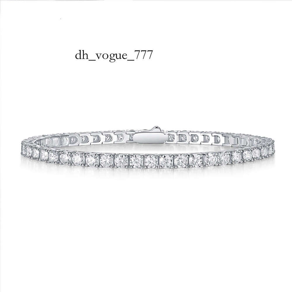 12462 Fine Fashion Sterling Sier and Gold Plated Moissanite Tennis Bracelet for Men & Women Hiphop Rock Style