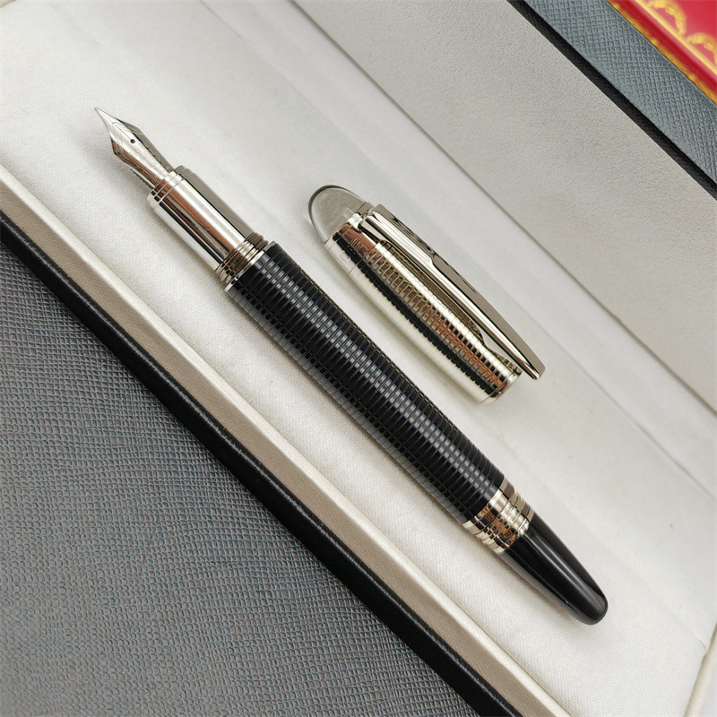 wholesale Black Checkered Design Rollerball Pens Monte Writing Ball Pen Office School Supplies As Gift 888