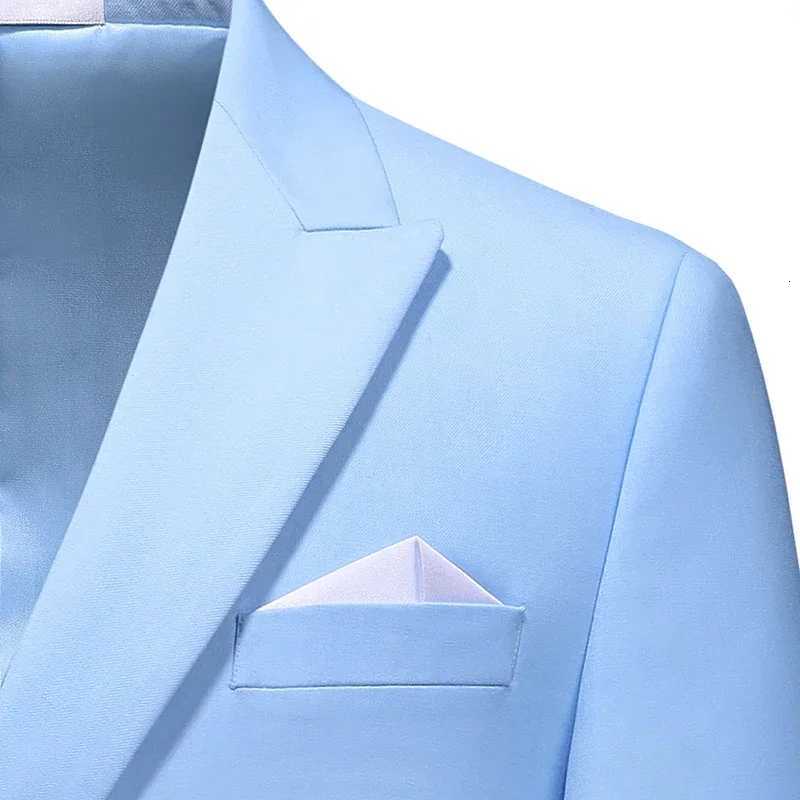 Gray Doublebreasted Men Suit Jacket BusinessOffice Coat 6 Colors Available Asian Size Fit Slim Silhouette Blazers M6XL W250910