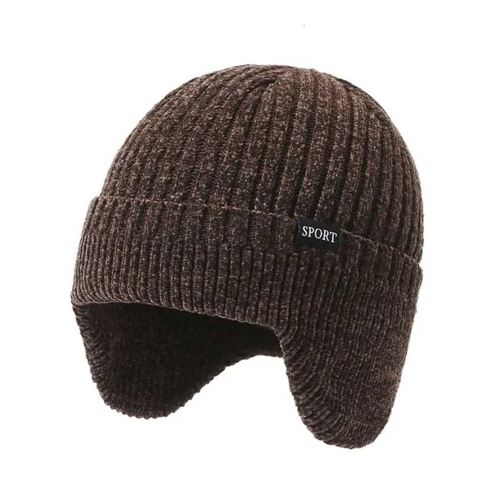 Casual Windproof Knitted Hat Warm Breathab Woon Hats Face Protection Thicke Ear Protectors s Winter G250910