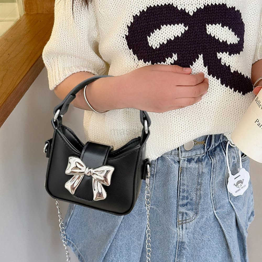 Mini Crossbody Purse Bow Magnetic Handbag Shoulder Bag Great Gift Idea for Little girls M250910