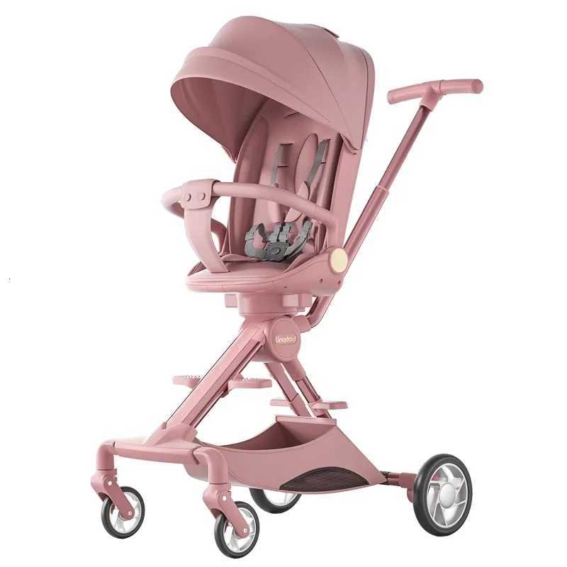 Baby Stroller Can Sit or Lie Down a Button Folding Lightweight Carrying High Landscape Mobile Dining Chair Twoway Stroller W250910
