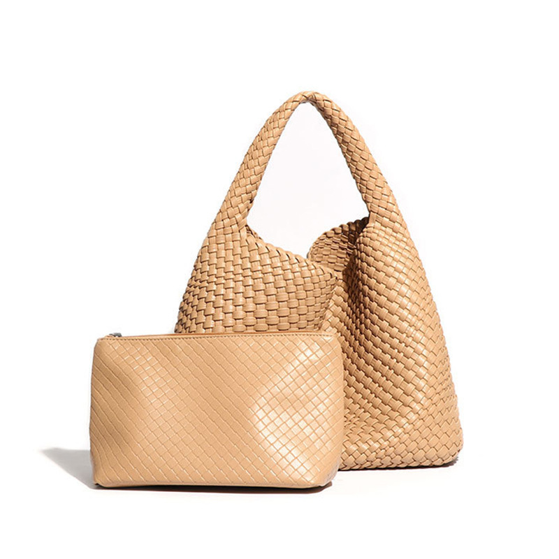 Niche Design Textured Woven Trendy Underarm High-end Large Capacity Versatile Single Shoulder Mommy Bag