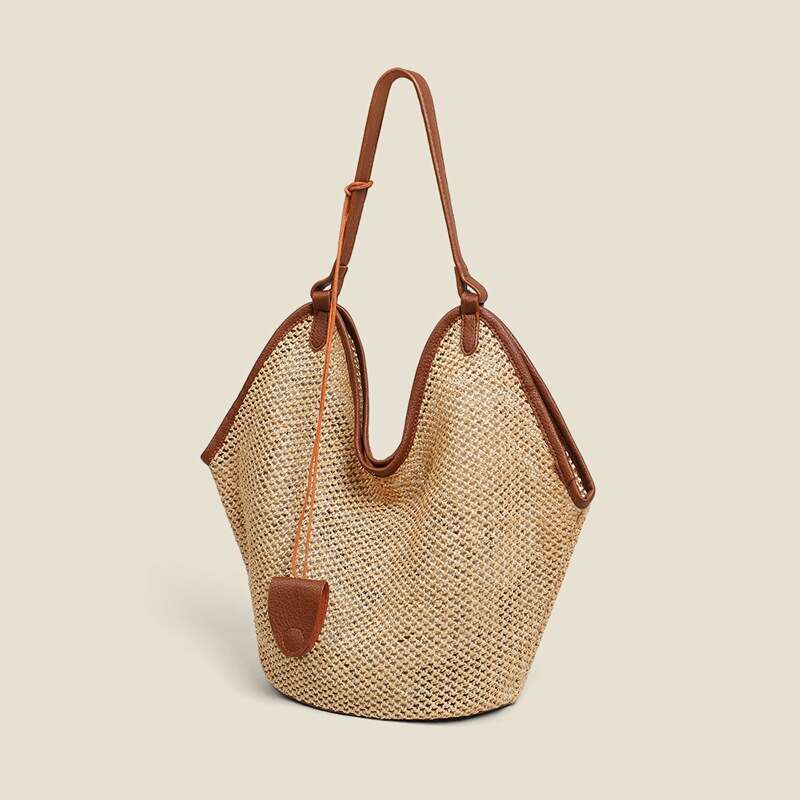 Luxury bag Woven New Women s Summer Single Shoulder Handbag Large Capacity Beach Vacation Tote Bag