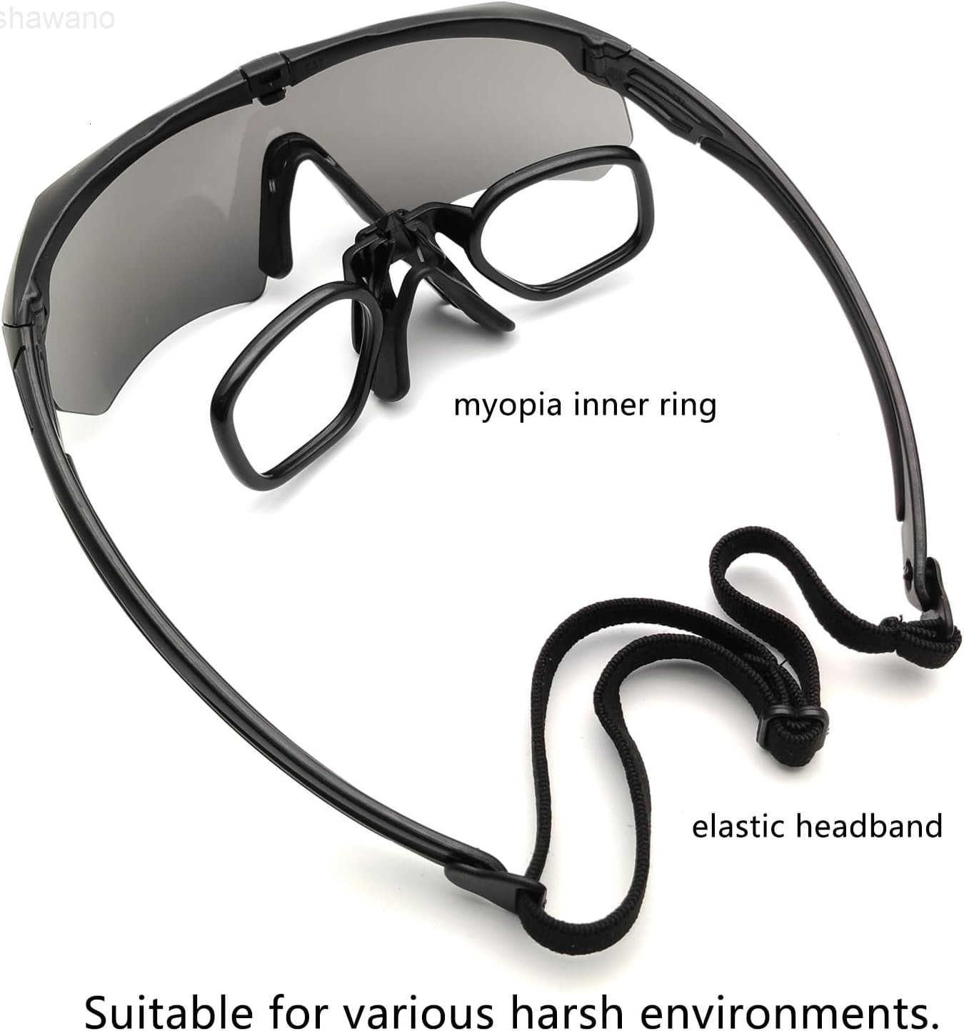 Tactical Eyewear Outdoor Unisex Shooting Glasses with 3 Interchangeable Lens Airsoft GoggleW250910