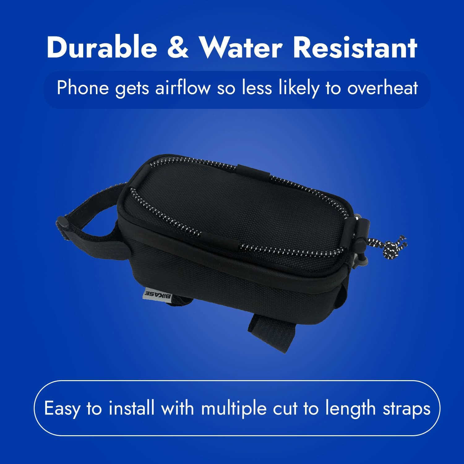 Universal EBike Phone Mount with Storage Adjustable Shock Cord Handlebar Phone Holder for All Smartphones Easy Install Airflow Design Secure Grip 70 c