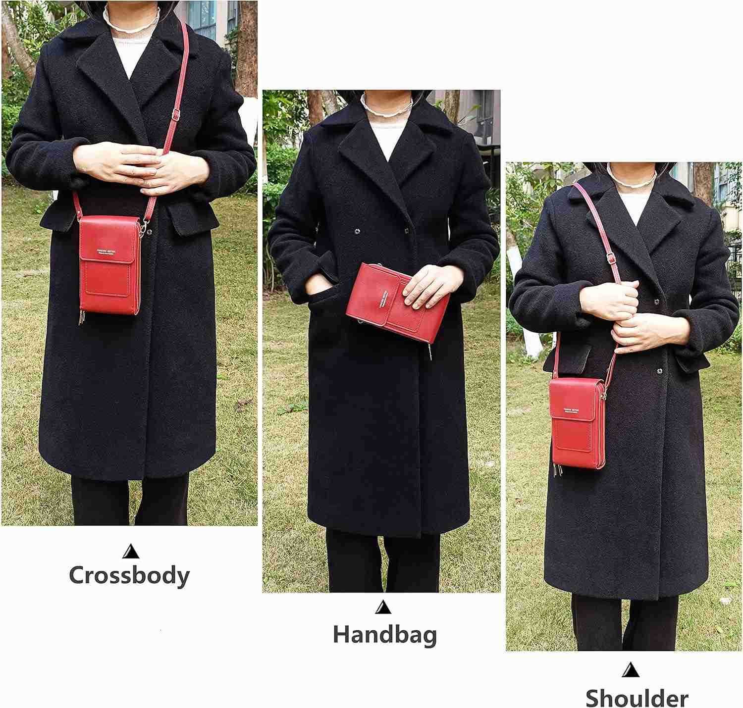 Small Cell Cross Body Purses for Women Mini Shoulder Handbags Zipper Crossbody BagsW250909