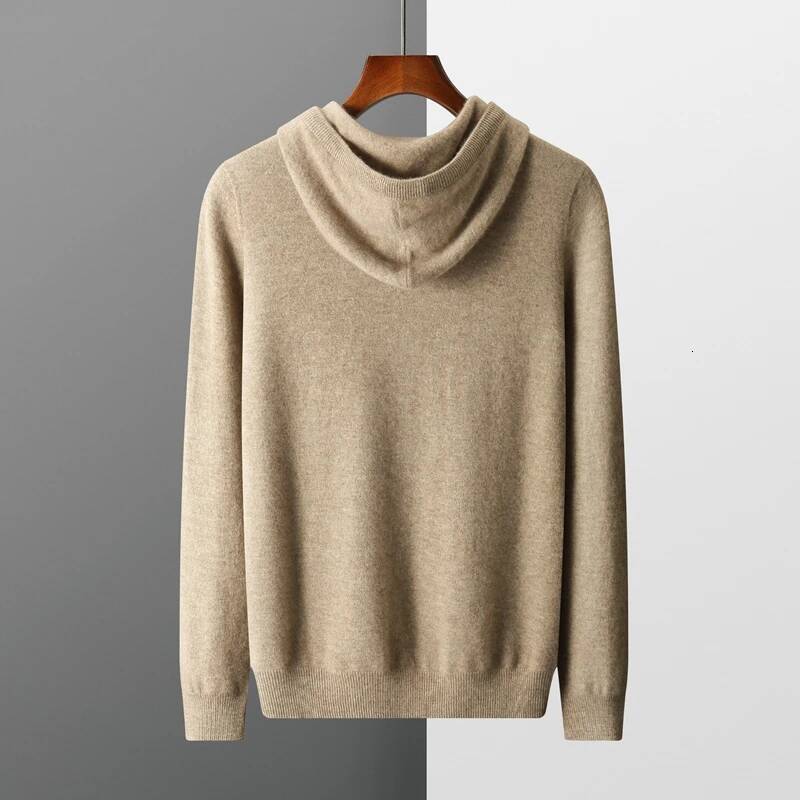 Men's female cashmere One-piece ready-to-wear Hoodie 100% Merino Wool Knitted Sweatshirt Autumn Winter Casual Large Top Long dongdumaoyi