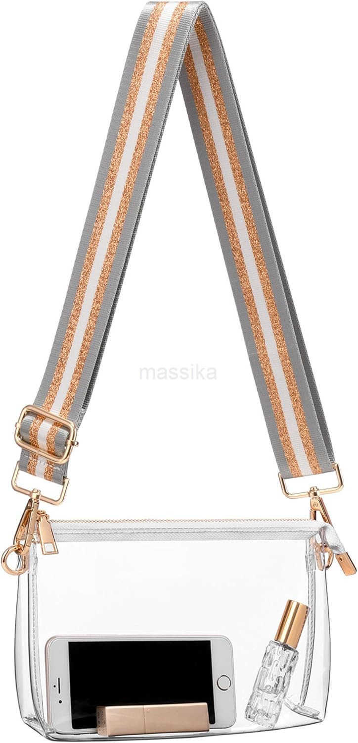 Clear Purse for Women Stadium Approved Crossbody Bag Small Stadium Bag for Concerts Sports Events M250909