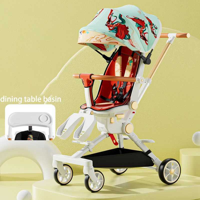 NEW Baby stroller lightweight baby trolley car four wheels stroller Can Lie and Sit with Dining plate portable baby stroller W250910