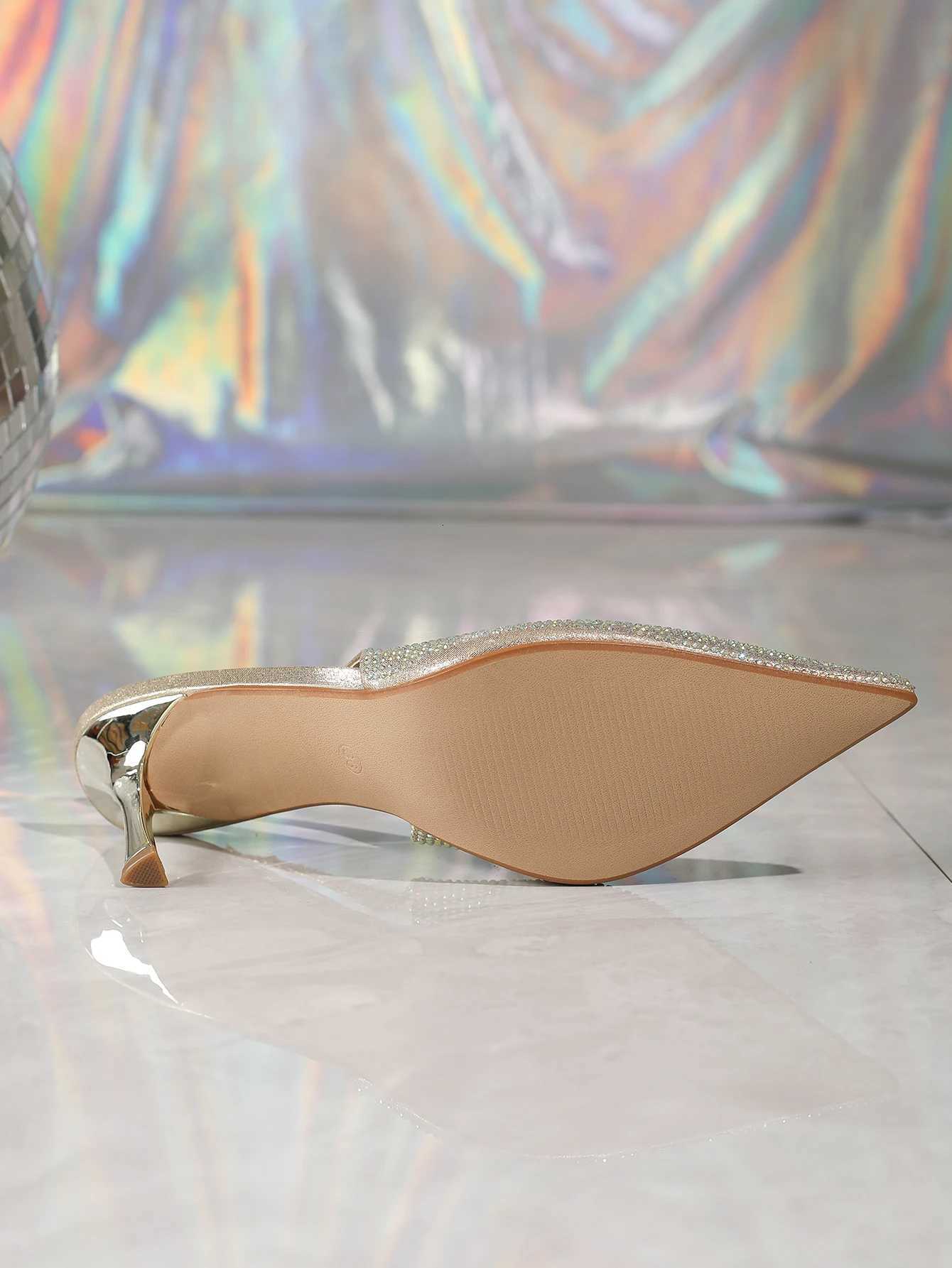 Womens Bow Slingback Heels Pointed Toe Kitten Pumps Dress Shoes with Elastic Strap W250910