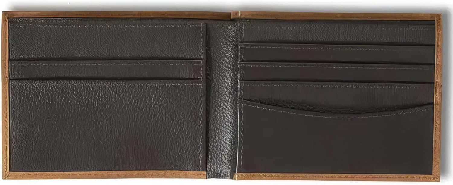 Mens Genuine Leather Bifold Wallet USA Flag Patch Medium Brown 312 x 414Z250910