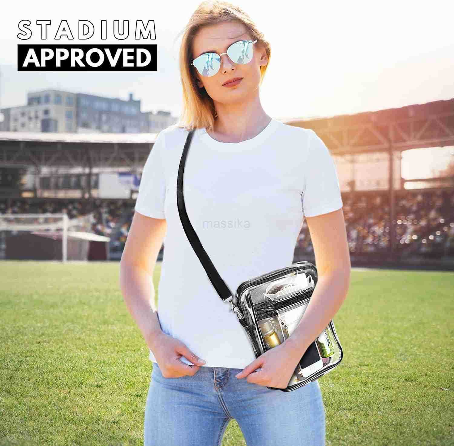 Clear Bag for Stadium Events Clear Purse Stadium Approved See Through Crossbody Bag with Shoulder Strap for Concert Sport M250910