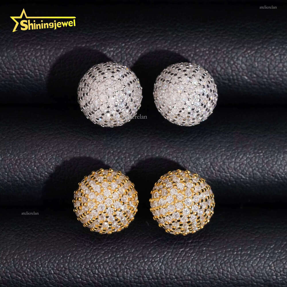 Custom Jewelry Pass Tester Stocks Sterling Sier VVS Sparkling Dia Moissanite Stud Earring Men Earrings