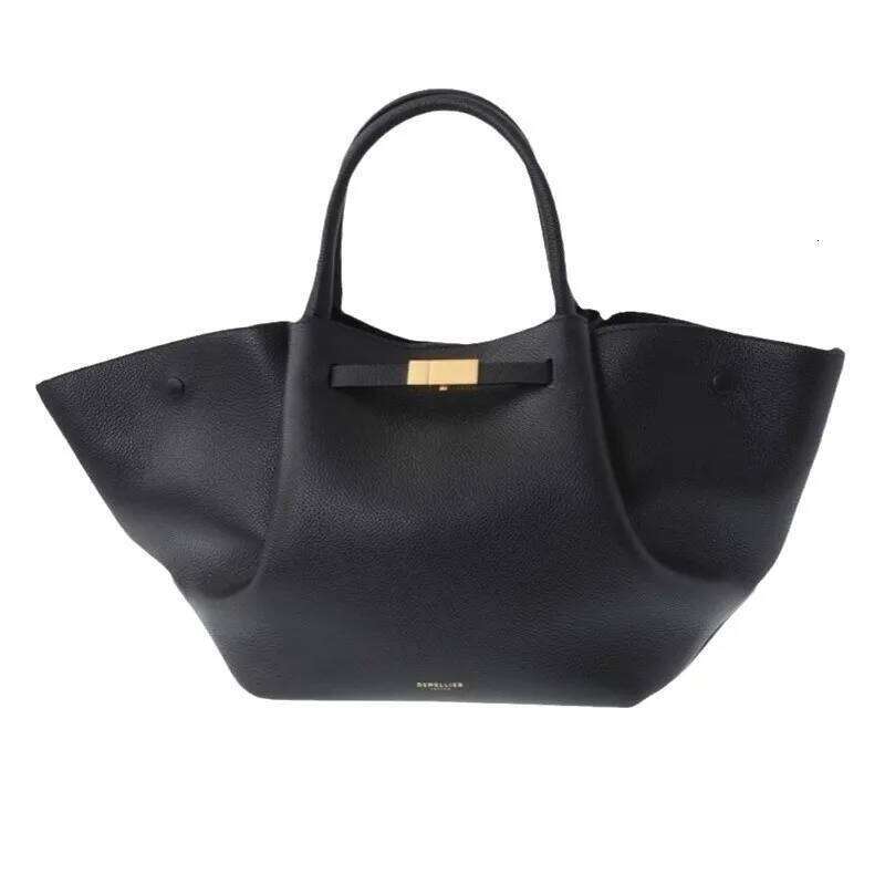 Women's Leather Tote With Wing Details, Casual Shoulder Bag & Top Handle Purse