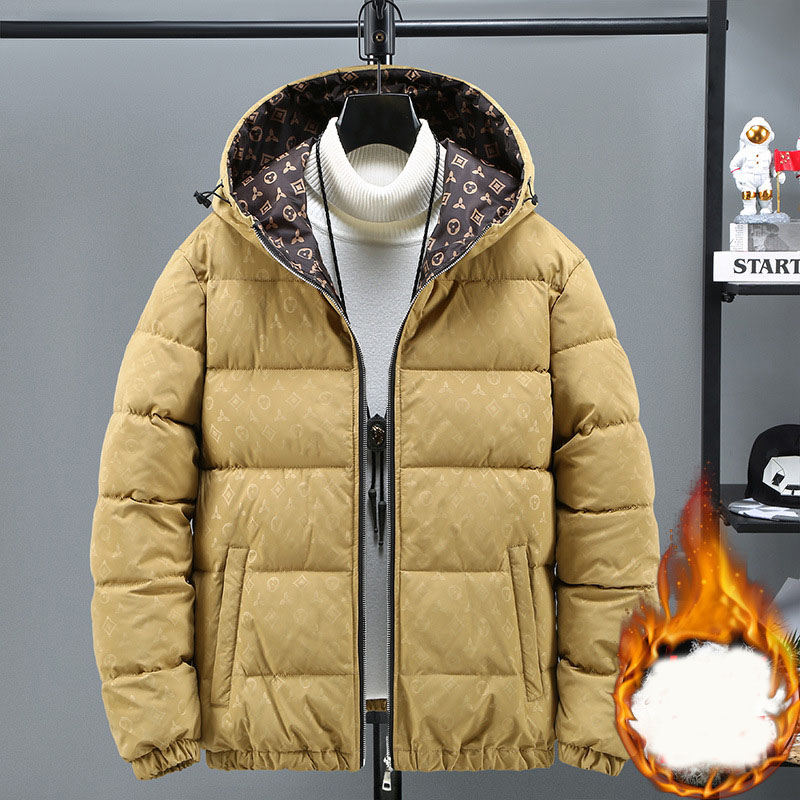 Free shipping designer hot sales new classic light luxury cotton jacket for men in winter mens cotton leisure cold proof and warm cotton jacket