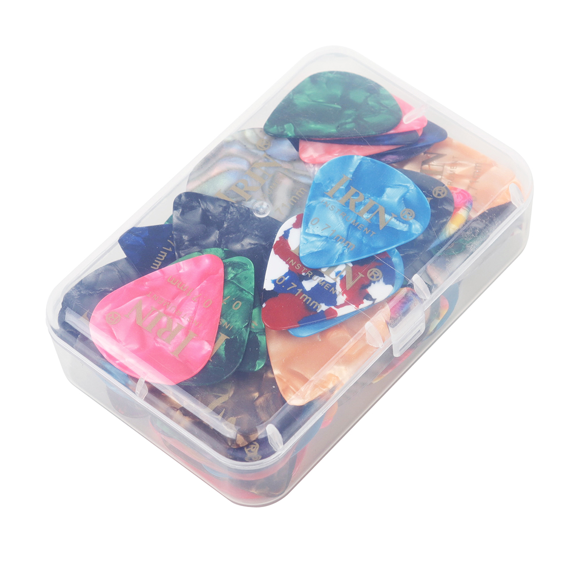 Professional 0.71mm Celluloid Picks for Guitar by IRIN - 100-Pcs Bulk Pack Standard Plectrum