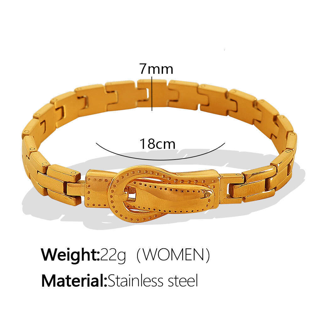 High-end Fashionable Versatile Non-fading Bracelet for Men and Women, New Titanium Steel Watchband Style Bangle