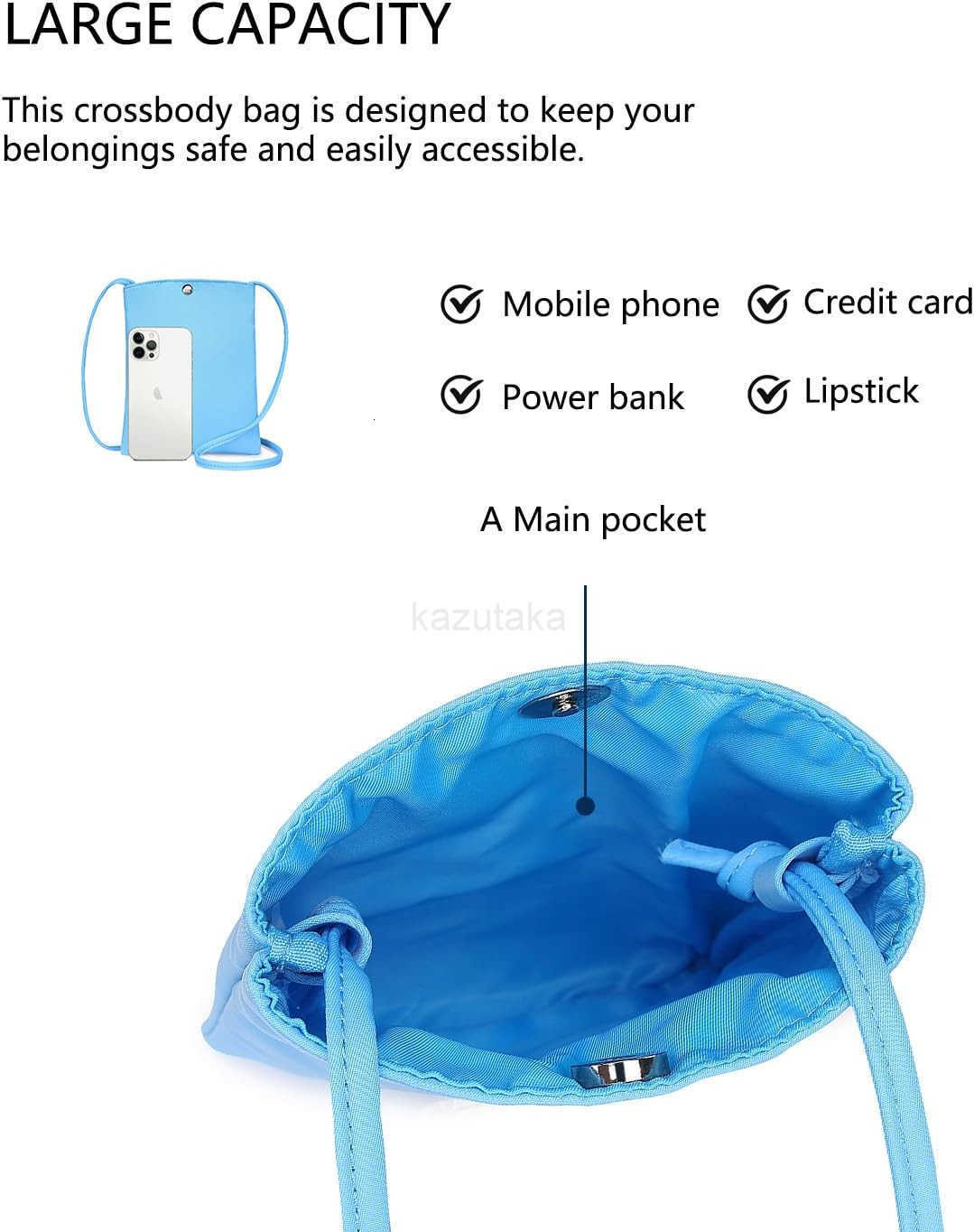 Nylon Mobile Phone Bag Mini Cloth Bag ins Style Japanese Simple and Versatile Messenger Small Square Bag Z250910