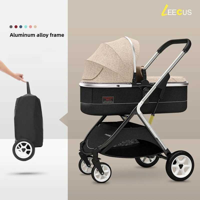 Baby Stroller Can Sit or Lie Down Simple Lightweight Foldable Highview Twoway Shockabsorbing Newborn Baby Stroller W250910
