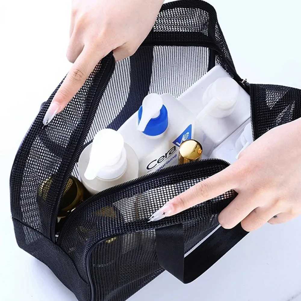 Mesh Shower Caddy Tote Bag Cosmetic Storage Bag Multifunctional Shower Bag Large Capacity Portable Toiletry OrganizerXJ250910
