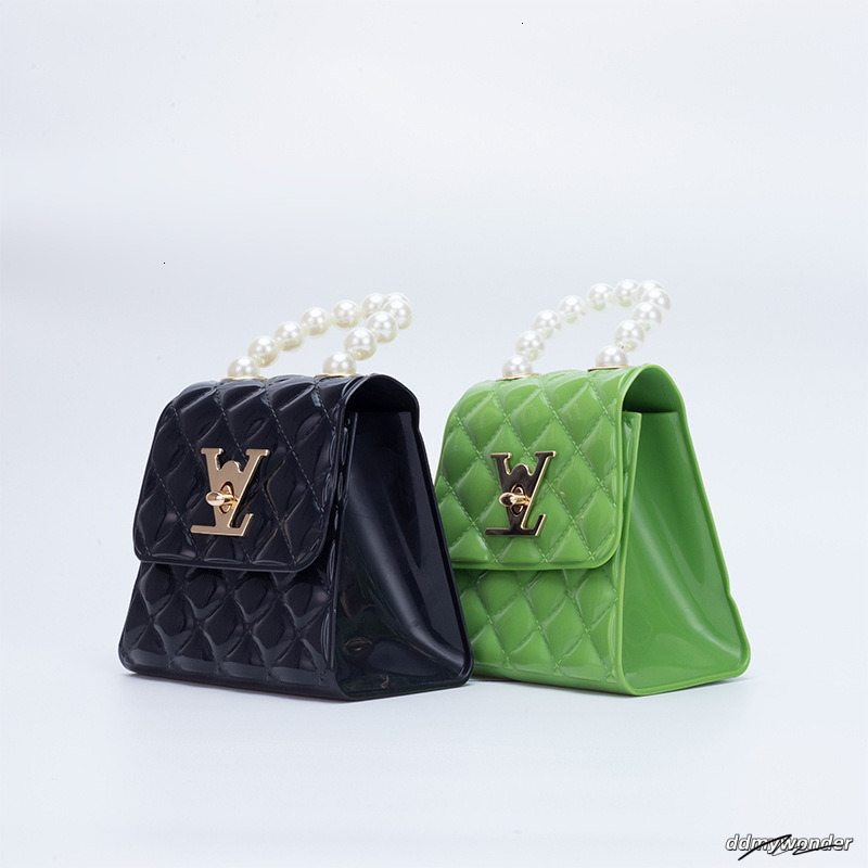 Lanjia- Style Dia Mesh Dinner Mini Handbag Free Shipping Designer PVC Pearl Jelly Fashionable Stain Resistant Easy To Wash Shoulder Crossbody Bag E8de