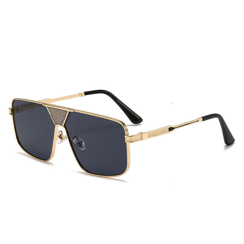 New Metal Large Frame Trendy Men's Fashion Women's Sunglasses 24039