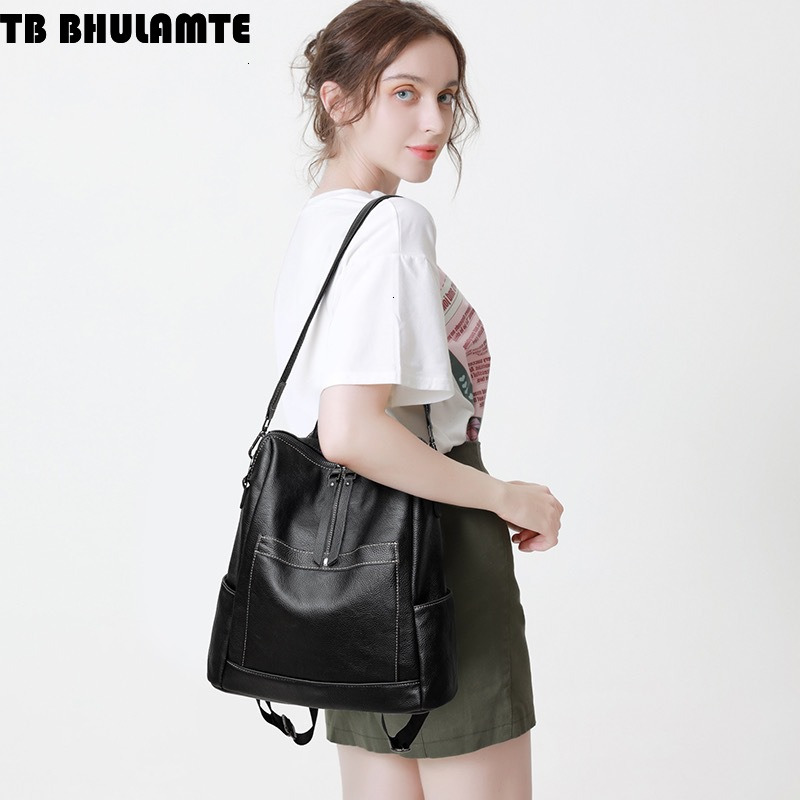 Free Shipping Designer Bag Cowhide Backpack For Women 2025 Luxury Bag New Fashion High-end Backpack Casual Versatile Large Capacity Genuine Leather Sc
