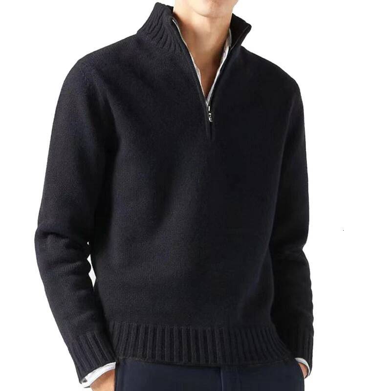 Autum Men Turtlenecks Sweaters Knitwear Pullovers Solid Color Long Sleeved Sweater Male Casual Daily Warm Coats dongdumaoyi