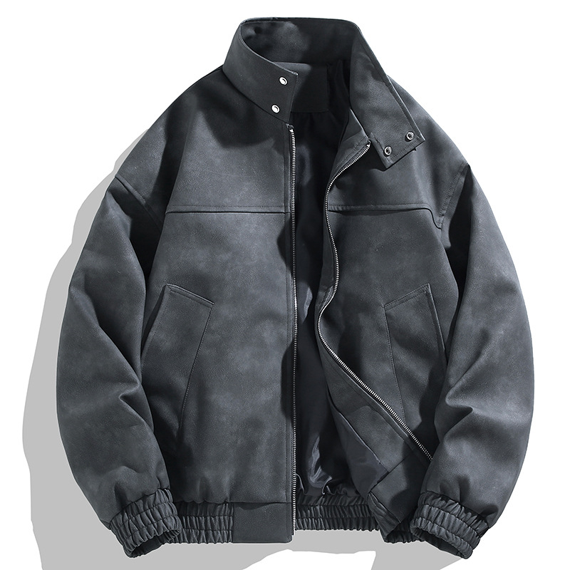 Free shipping designer Mens Jackets classic light luxury hot selling vintage tie dye leather jacket for men in spring and autumn stand up collar coat 