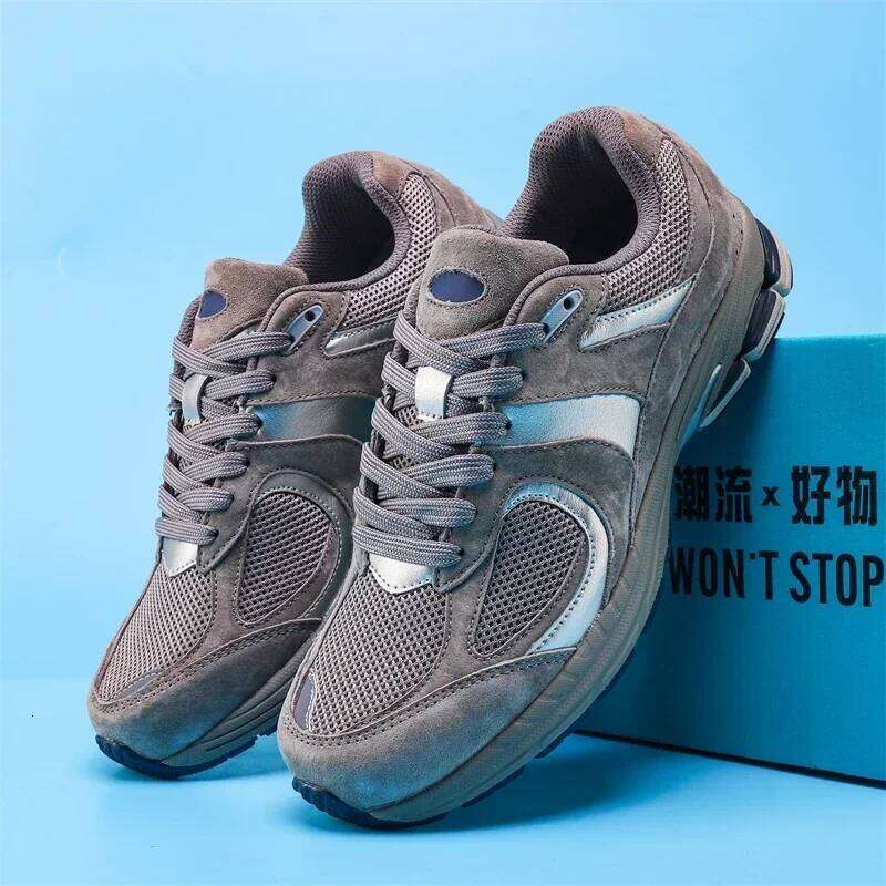 Brand Original New Wear-resistant Men's Lace-up and Comfortable Thick-soled Height-increasing Casual Sports Shoes