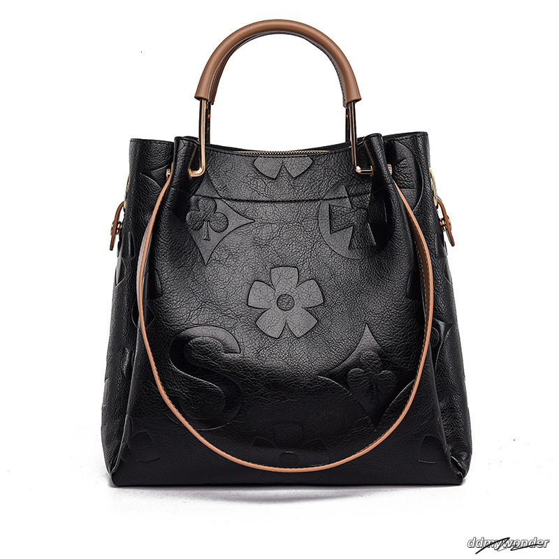 Handbag For Women Cross-Border Hot-Selling New Model High-End Fashion Emed Tote Large Designer Capacity Mother-Daughter Bucket Bag ddmywonder ddmywond