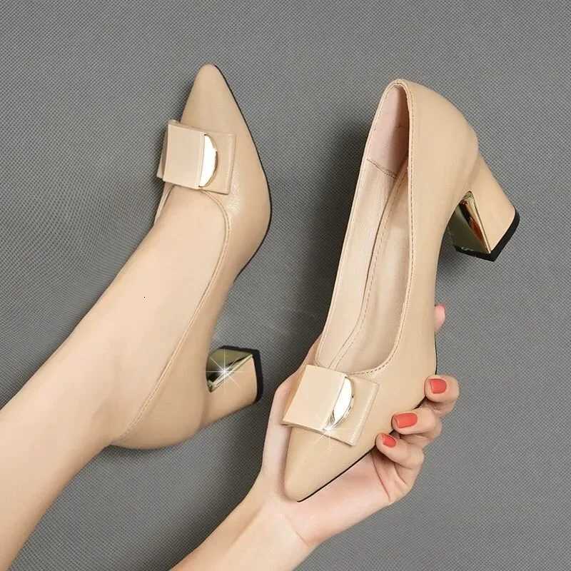 sapatos femininas women cute pointed toe apricot high quality spring slip on high heel shoes lady black comfort heel pumps ha356 W250910