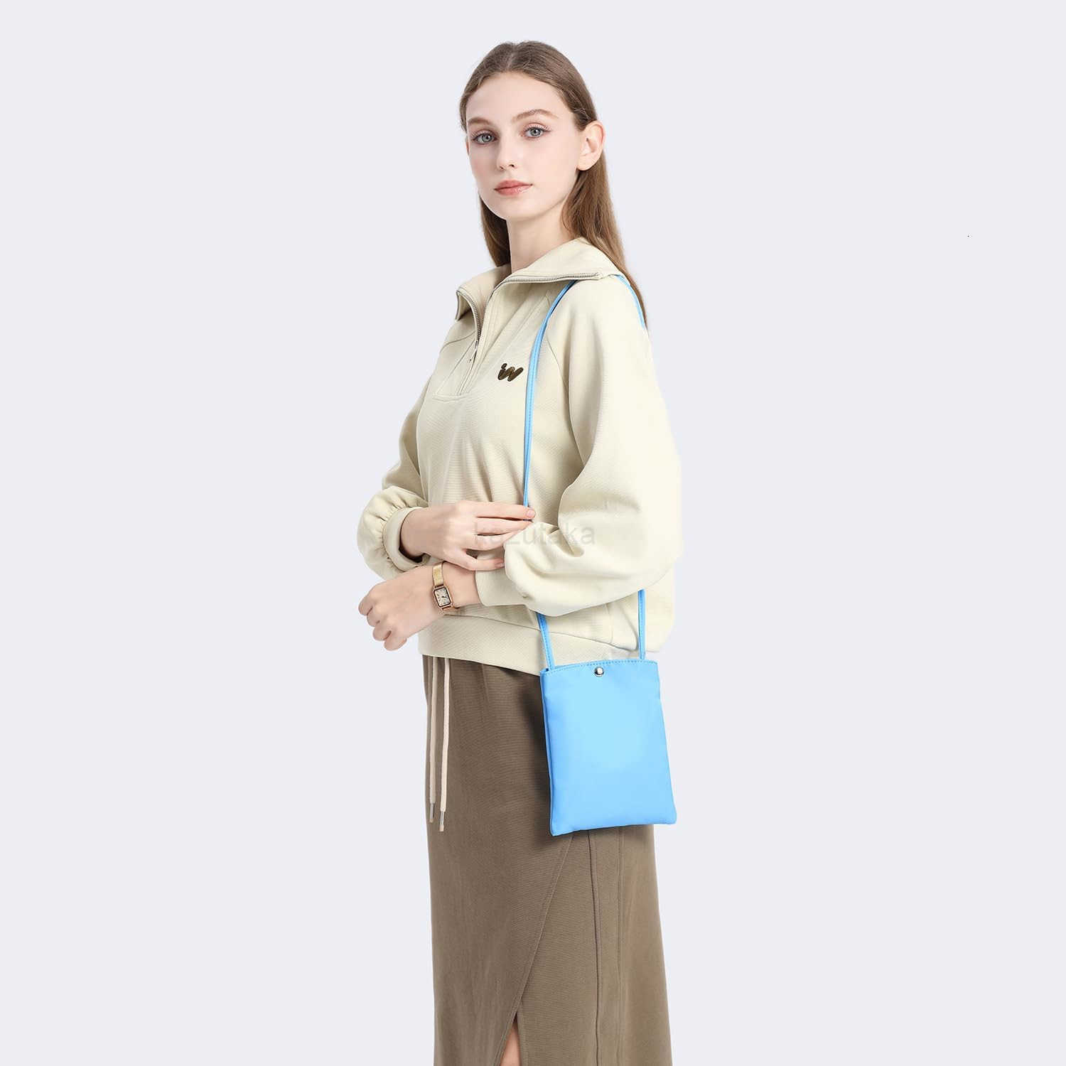 Nylon Mobile Phone Bag Mini Cloth Bag ins Style Japanese Simple and Versatile Messenger Small Square Bag Z250910