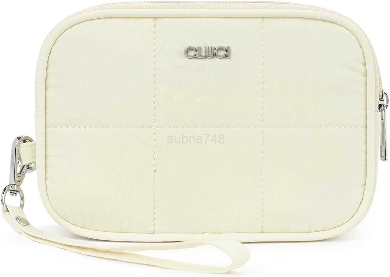 Puffer Wristlet Wallet for Women Large Capacity 3 Zipper Purse Nylon Quilted Clutch Purse for WomenZ250910