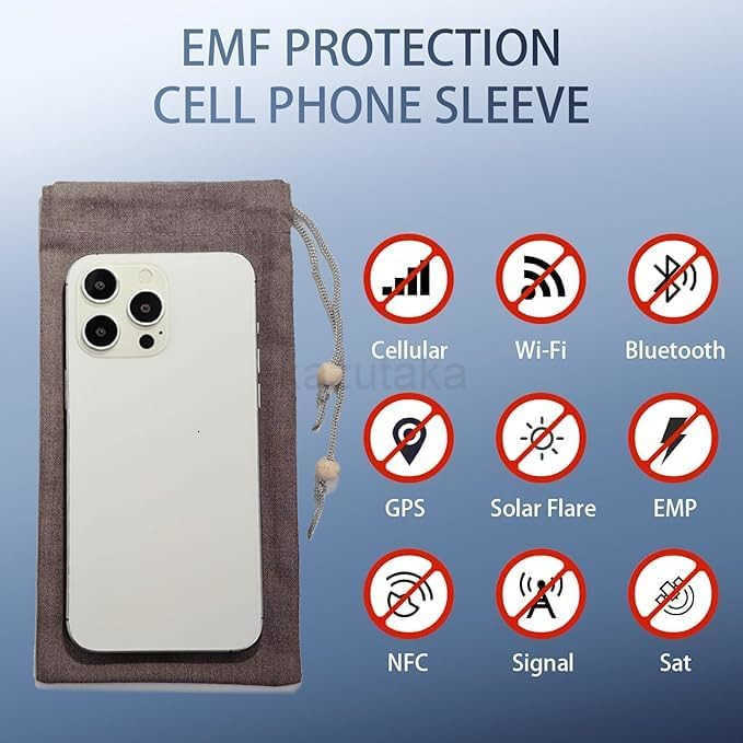 Cell Phone Sleeve fo Phone Pouch HighShield EMF Blocking Pouch 100 Silver Fibers forDigital Security Signal Blocking AntiEMP Radiation Bag for Privacy