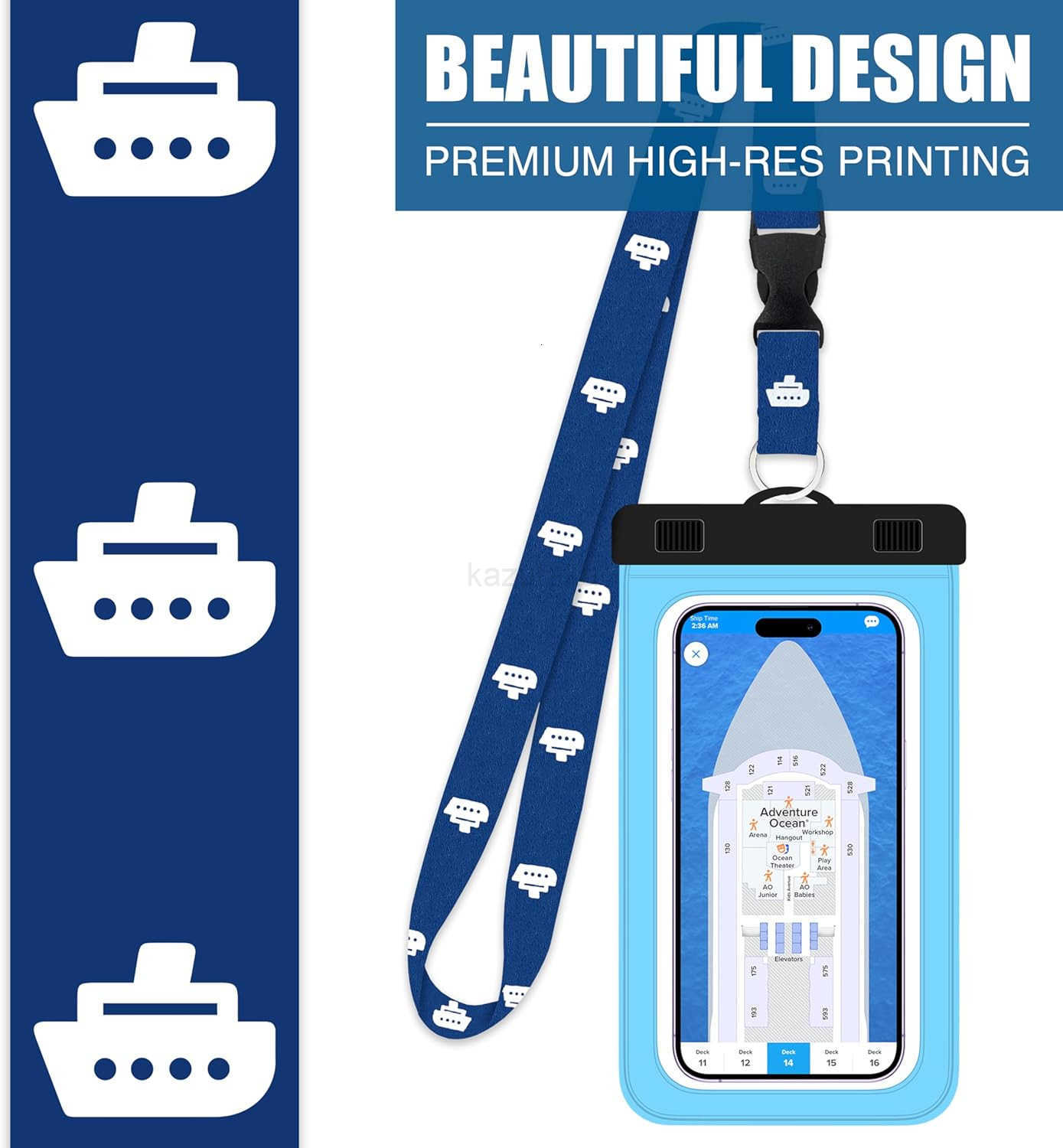 On Lanyards Waterproof Phone Pouch Dry Case wTouch Screen for iPhone 15 14 13 12 11 Pro Max XS S22 Pixel 7 Fits Up to 65 Screen Large Floating Holder 