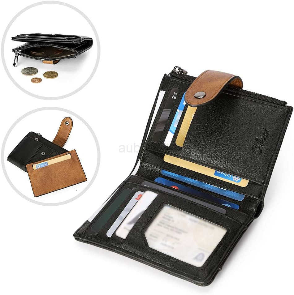 Small Wallet for Women Leather Slim Womens Wallet Bifold Multi Card Holder Organizer Designer with Removable ID WindowZ250910