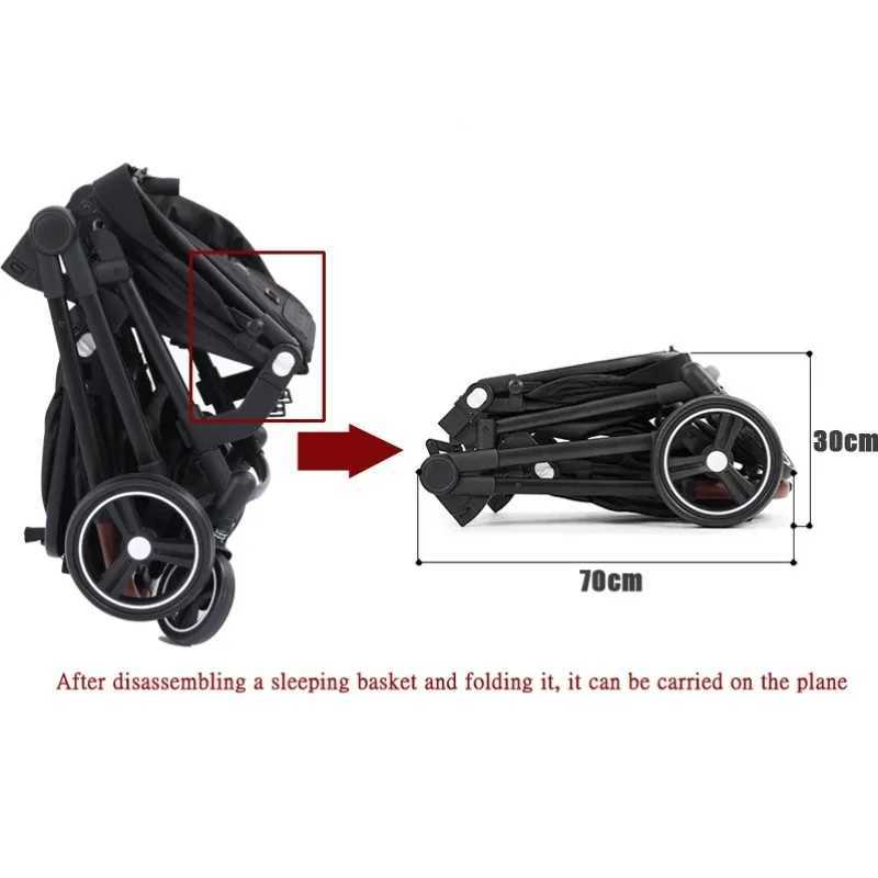 Foldable Twins Baby Carriage Stroller Twin Can Sit and Lie Double Stroller Shock Absorber Second high view Child Stroller W250910