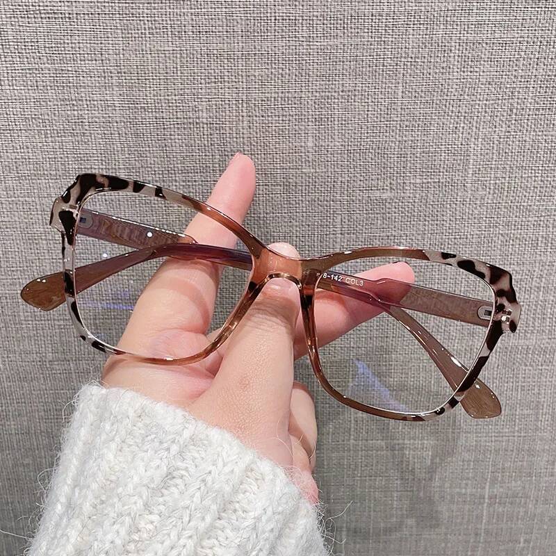 Elegant Women Brand Computer Gradient Irregular Big Frame Reading Glasses Anti Blue Light Prescription Eyeglasses ddmythur