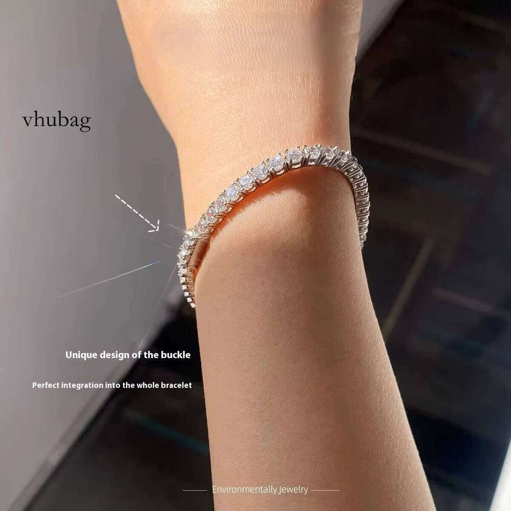 GRA Certified 3mm Moissanite Tennis Bracelet Sterling Sier Dainty Bangle Jewelry Gift for Women