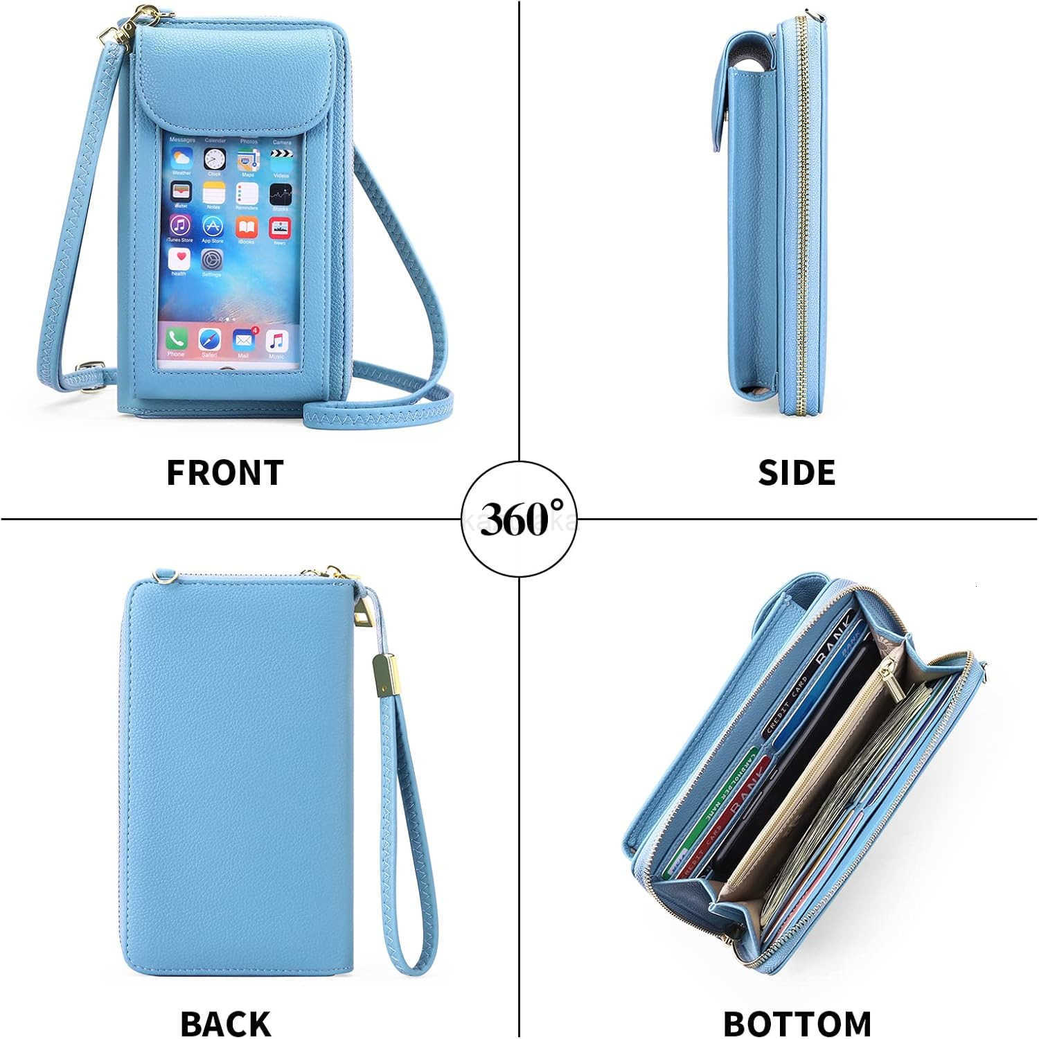 Small Cell Phone Crossbody Bag Purse for Women PU Leather Wallet Purse Z250910