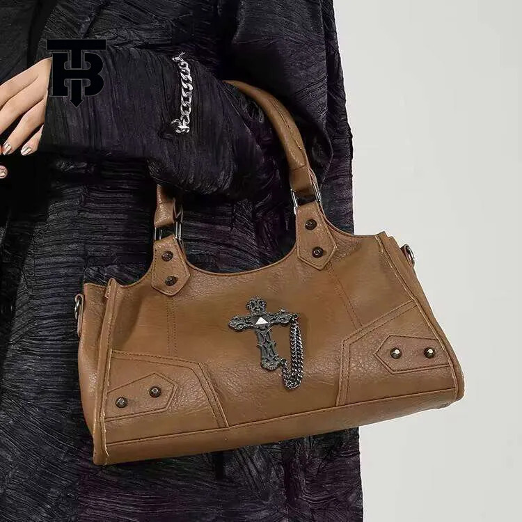 TB BHULAMTE Luxury Designer Bag Dhgargets New Hot Girl Bag Niche Motorcycle High-end Single-shoulder Bag Crossbody Bag Simple Yet Versatile