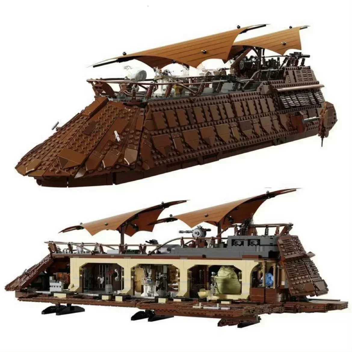 MINISO UCS FIT 75397 Sail Barge Building Block Classic Sailboat Model Bricks Assembly Toys Birthday Christmas Gifts Home Decor Z250910